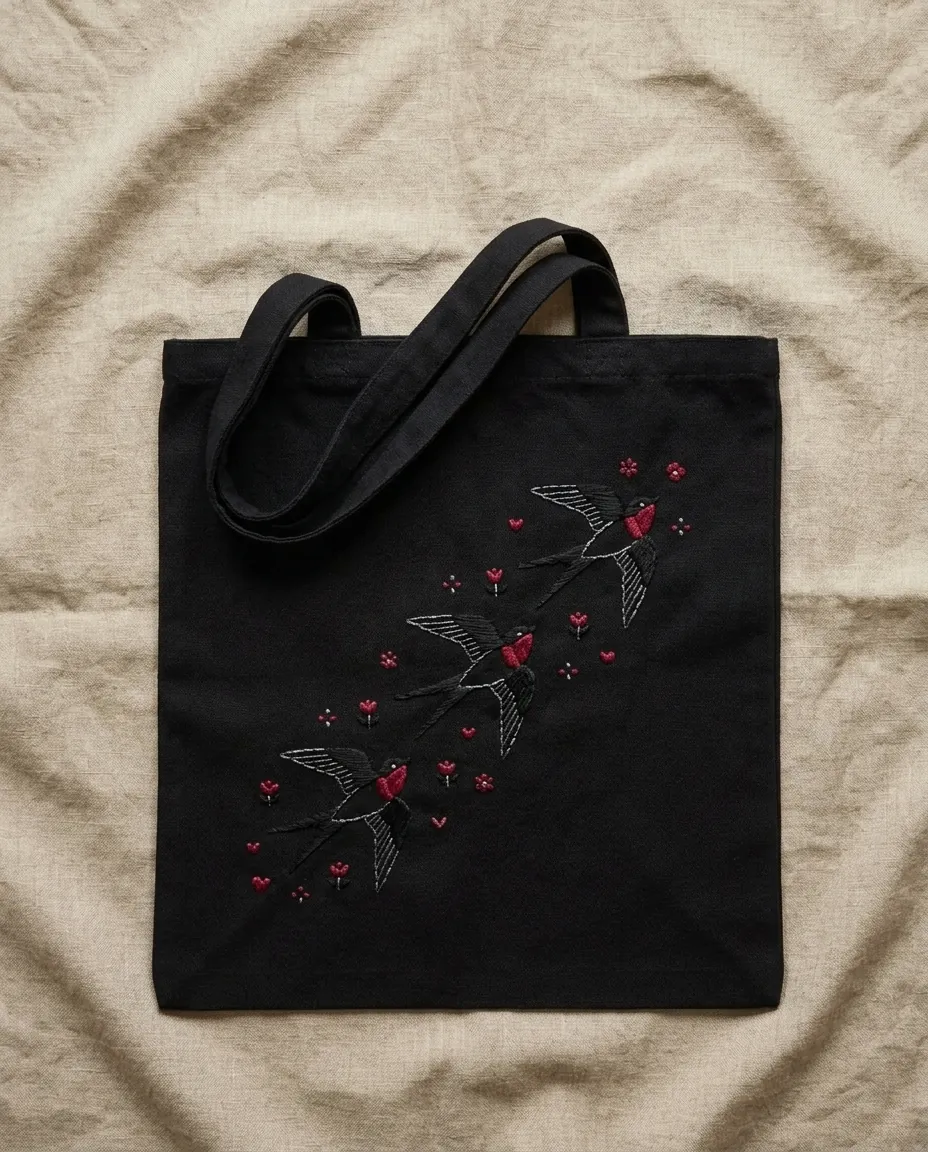 Andorinha Tote Bag – Black canvas