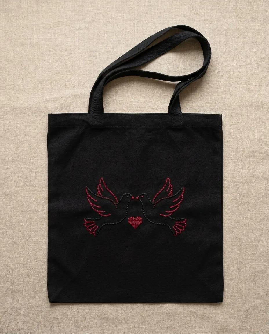 Pombas Tote Bag – Black canvas