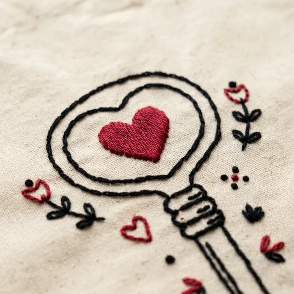 Chave Tote Bag – embroidery detail