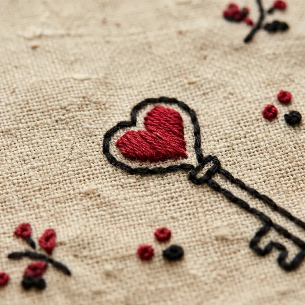 Chave Handkerchief Set – embroidery detail