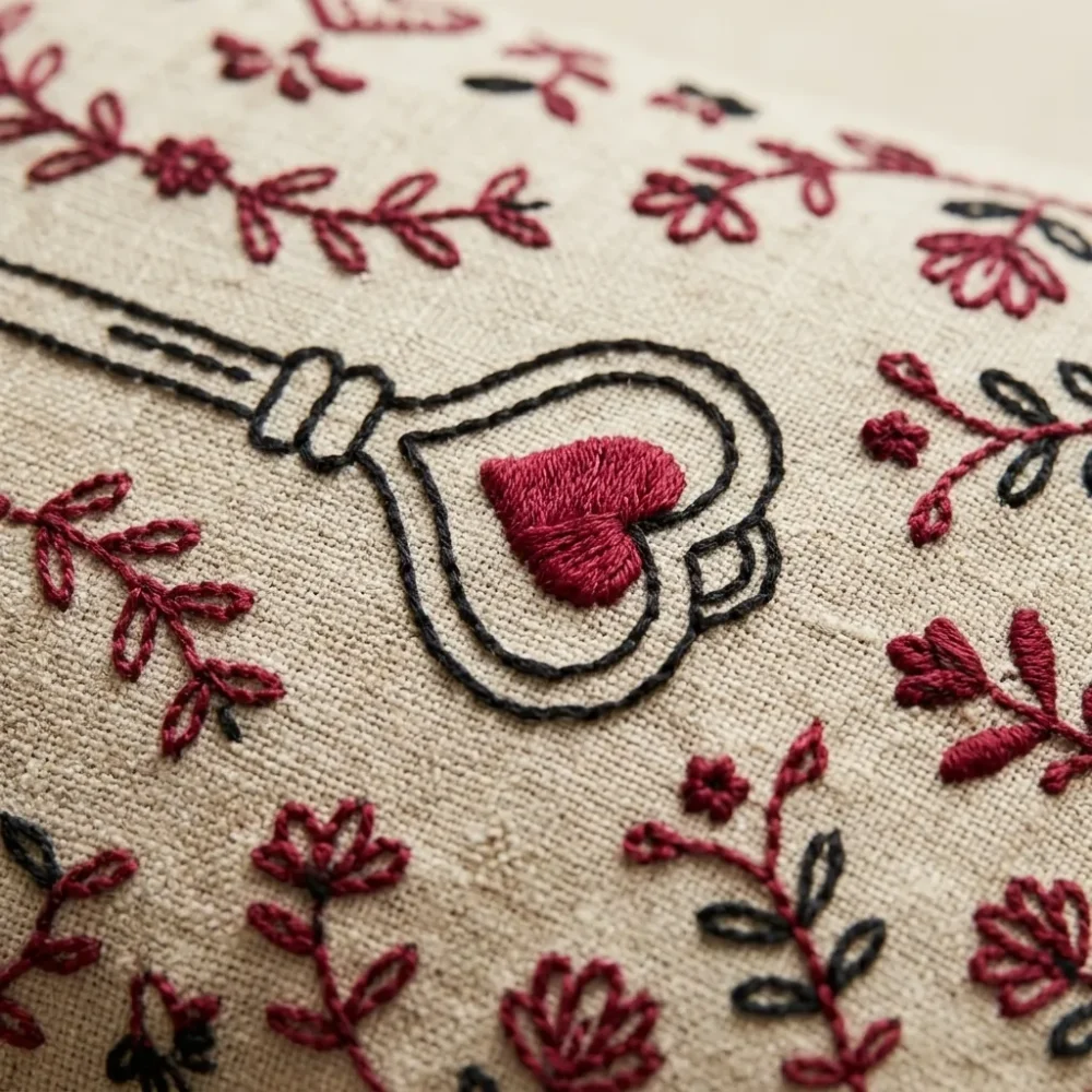 Chave Lumbar Cover – embroidery detail