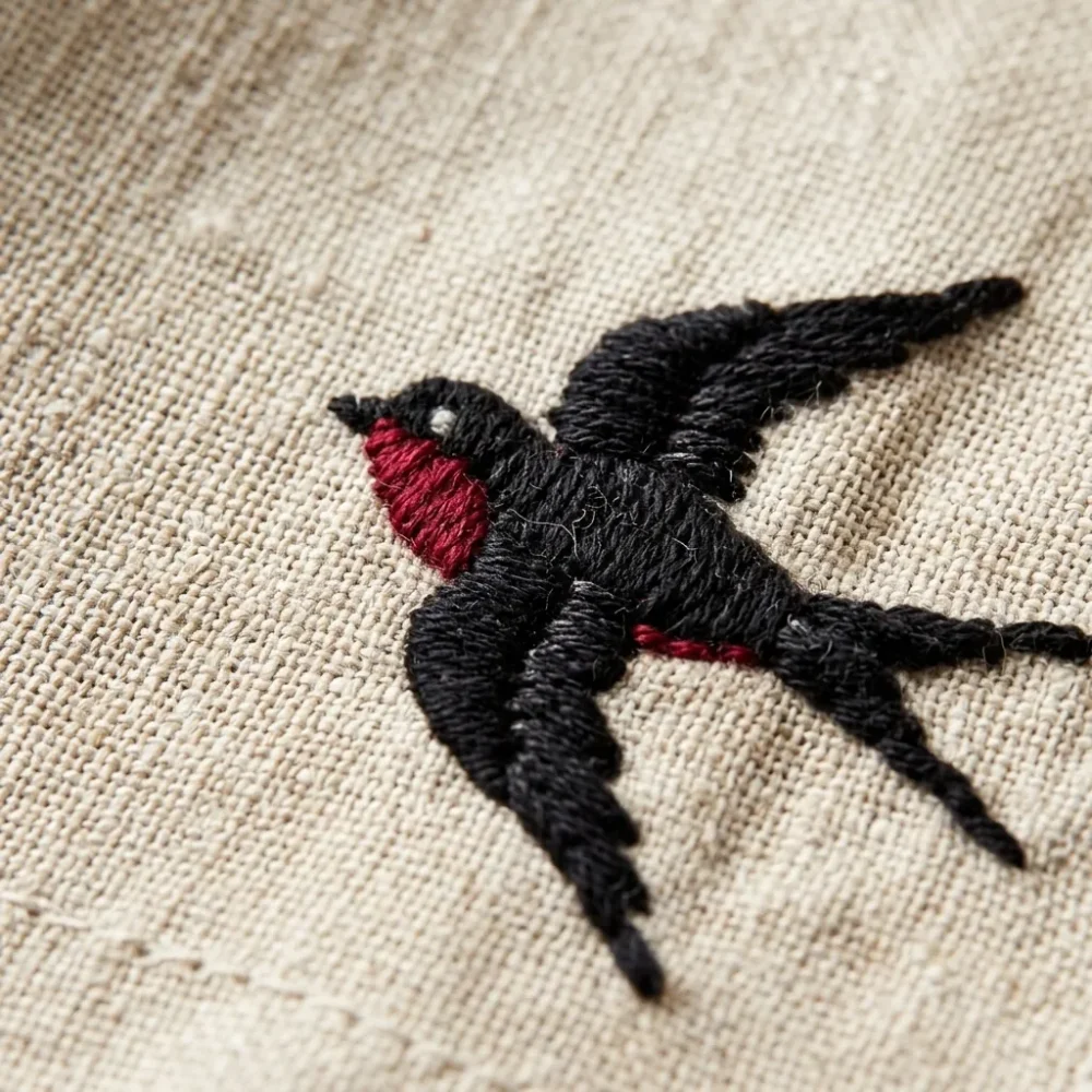 Andorinha Napkins, Set of 4 – embroidery detail