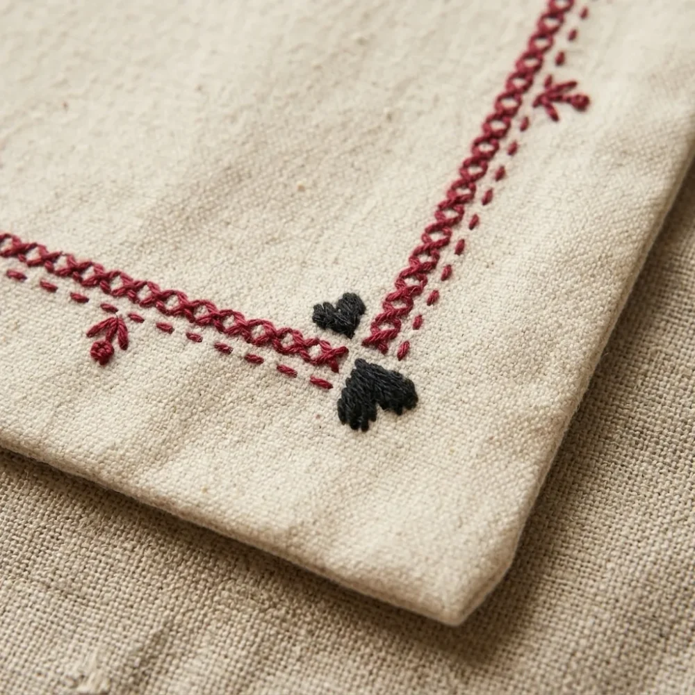 Carta Pouch – embroidery detail