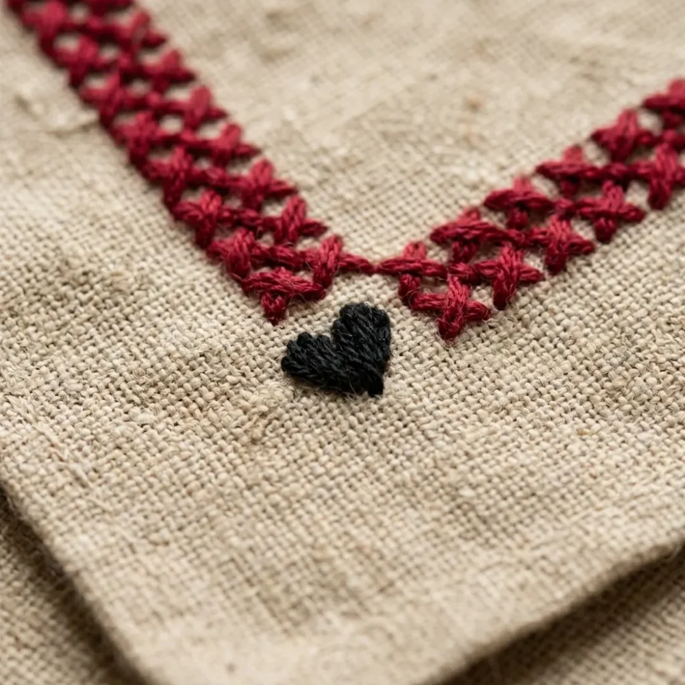 Carta Handkerchief Set – embroidery detail