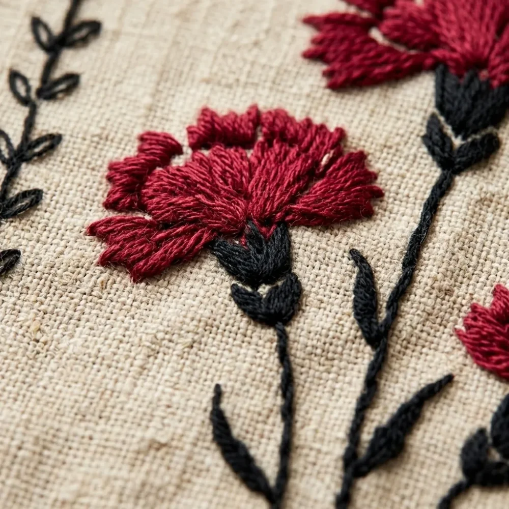 Vaso Handkerchief Set – embroidery detail