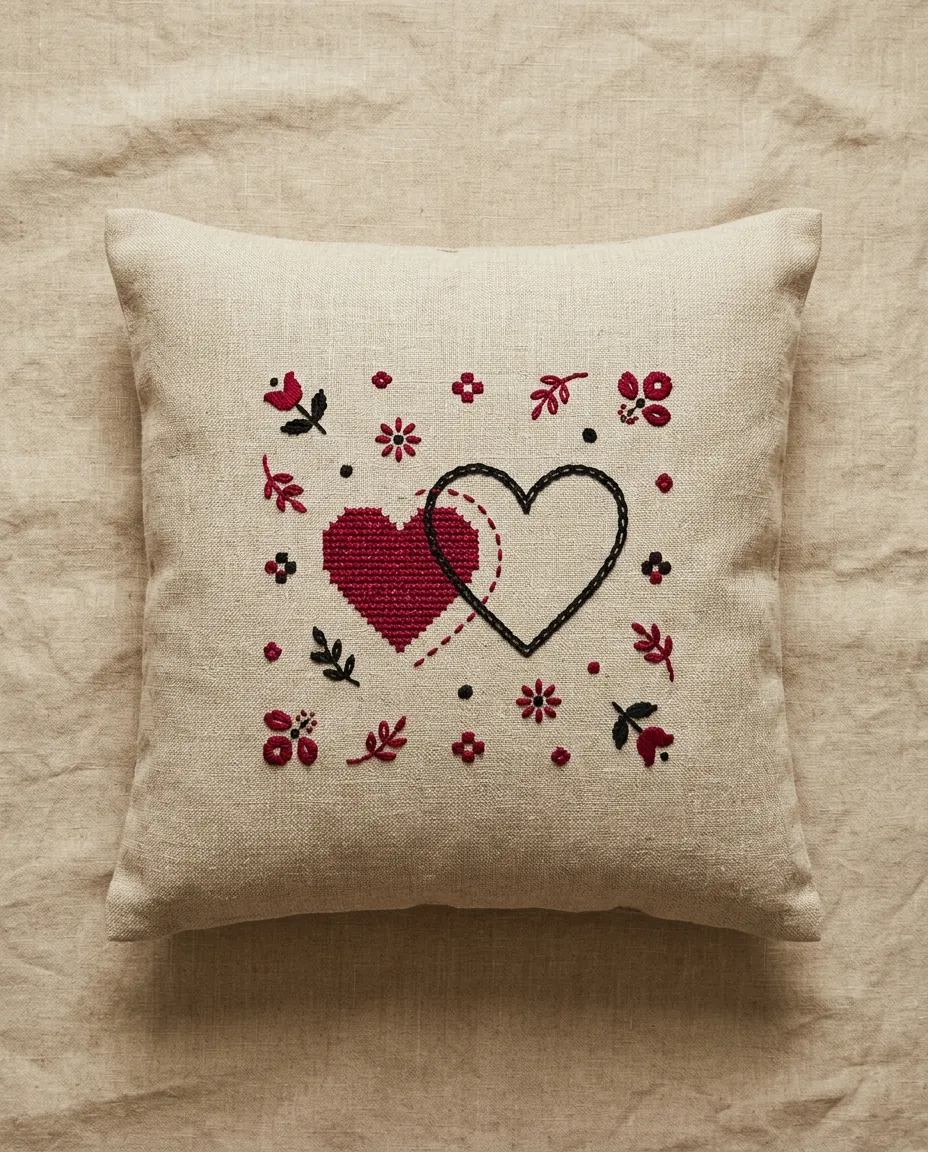 Coração Pillow Cover