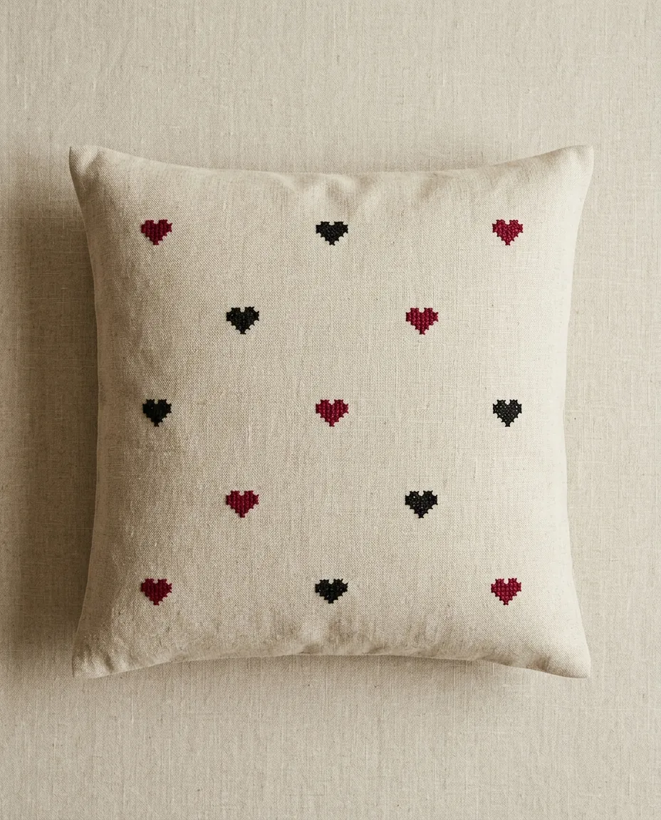 Little Hearts Pillow Cover