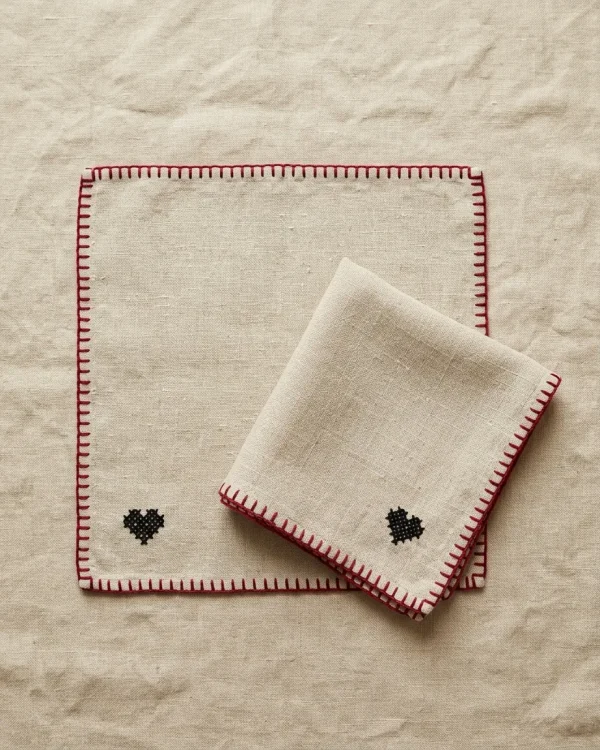 Sweetheart Border Handkerchief Set