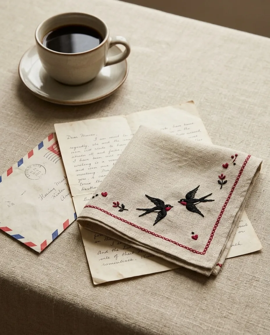 Andorinha Handkerchief Set – in use