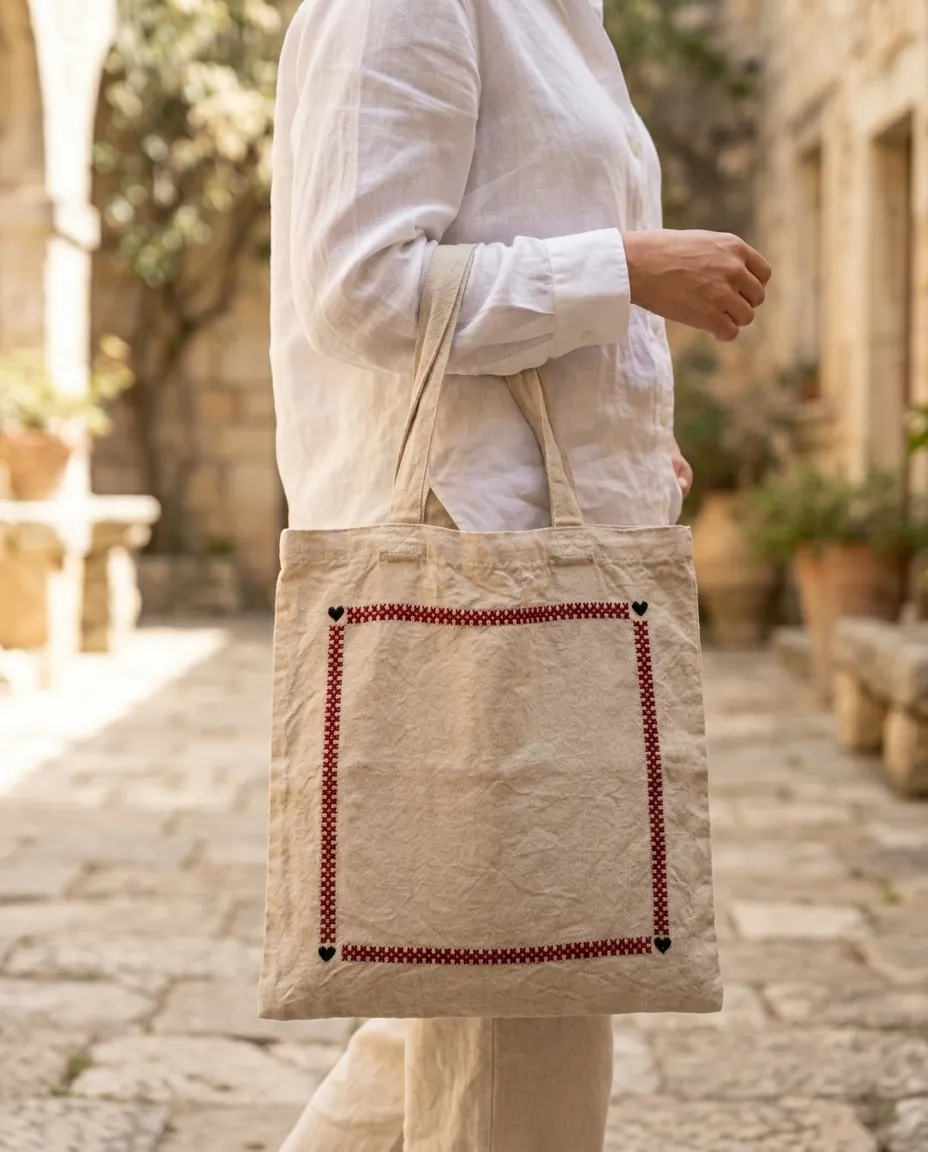 Linen Carta Tote – in use