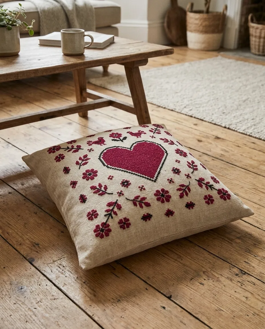 Grand Coração Pillow Cover – in use