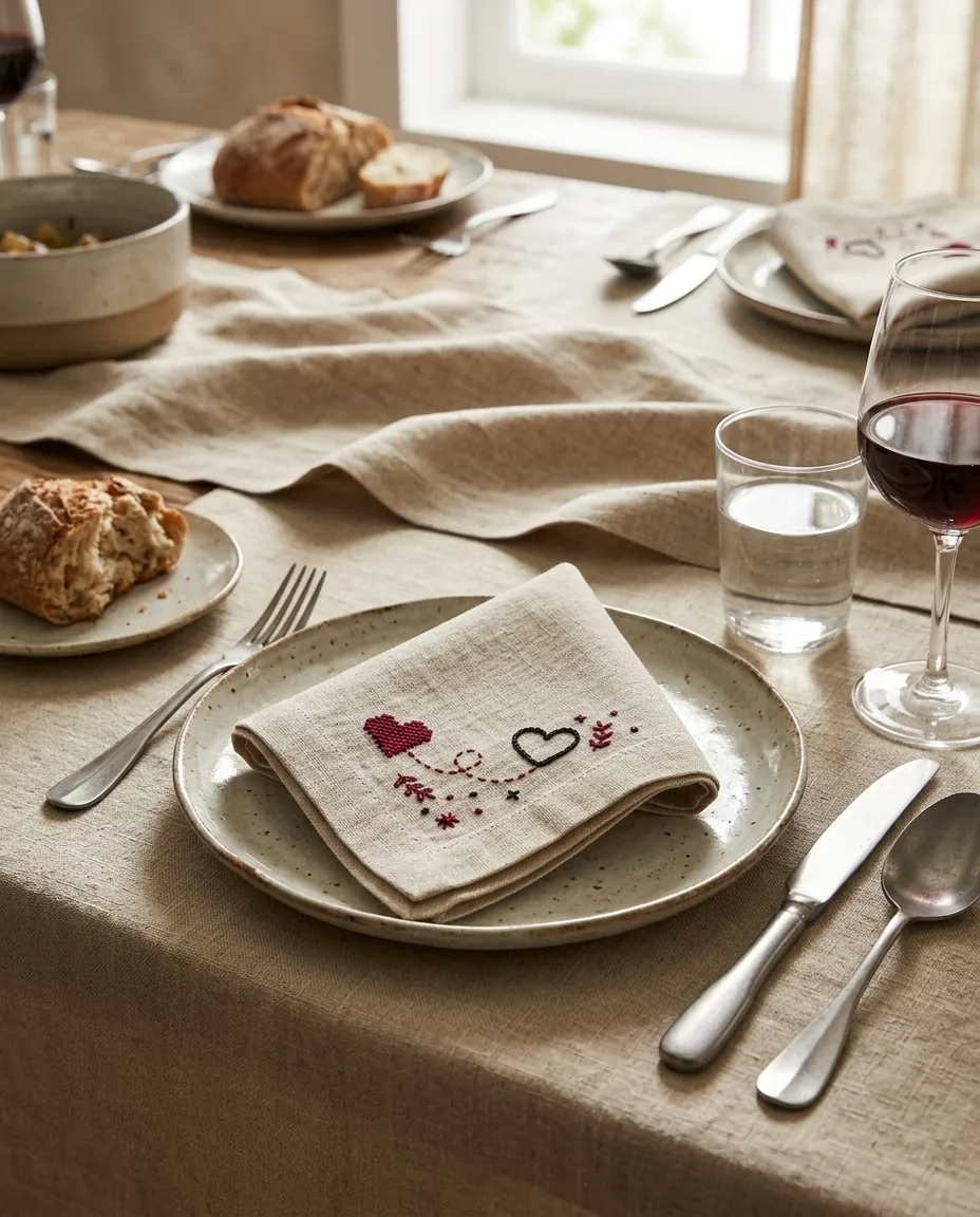 Coração Napkins, Set of 4 – in use
