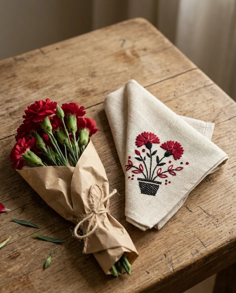 Cravo Handkerchief Set – in use