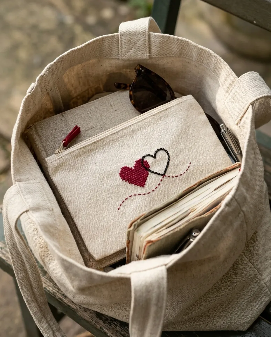 Coração Pouch – in use