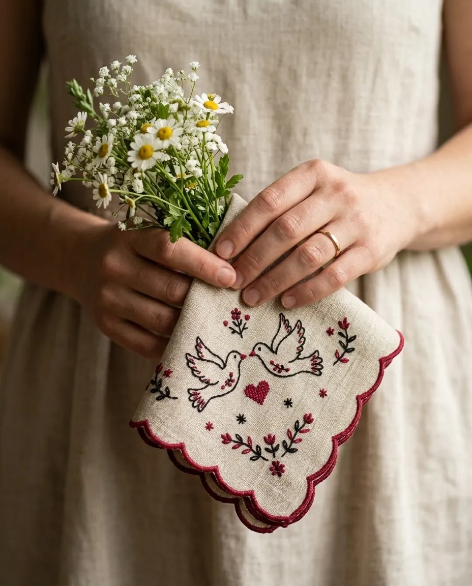Pombas Handkerchief Set – in use
