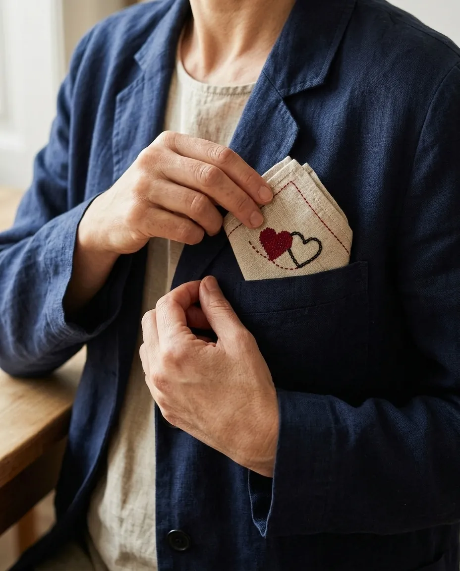 Coração Handkerchief Set – in use